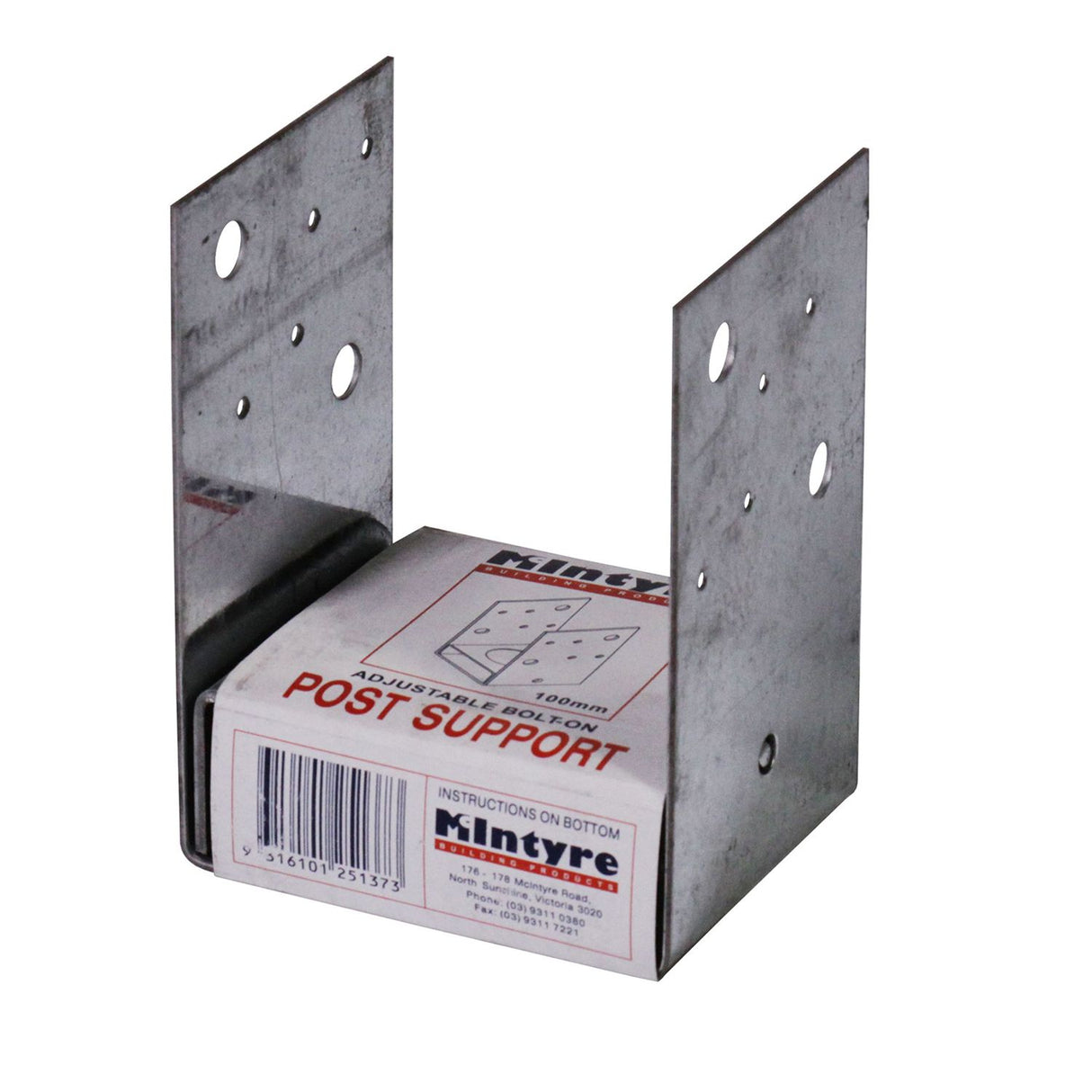 McIntyre® Bolt On Post Anchor Galvabond