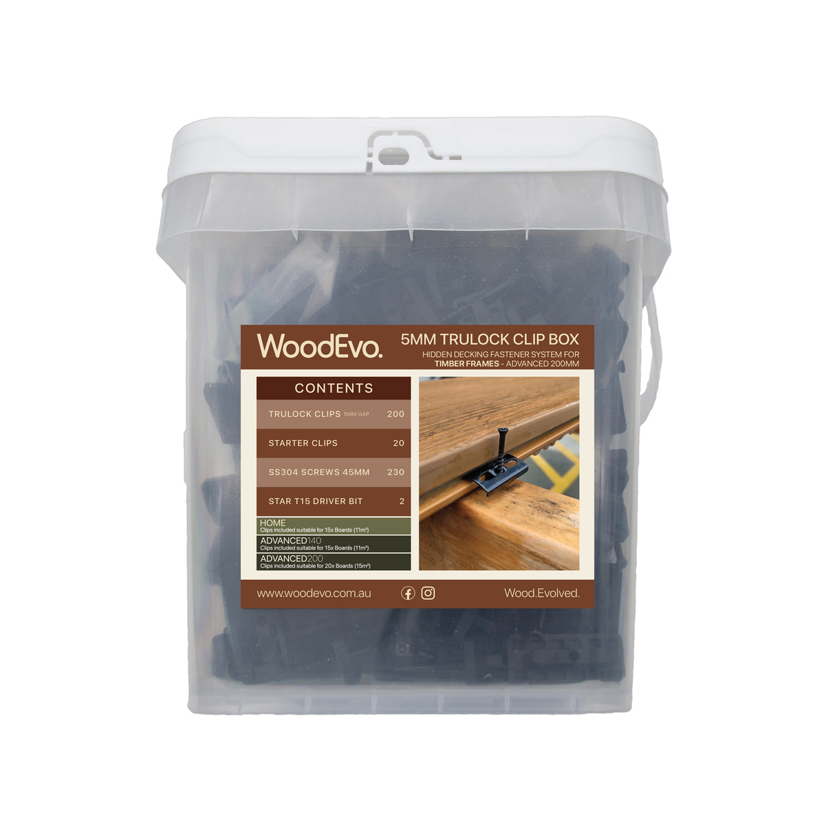 WoodEvo 5mm Trulock Timber Clip Box