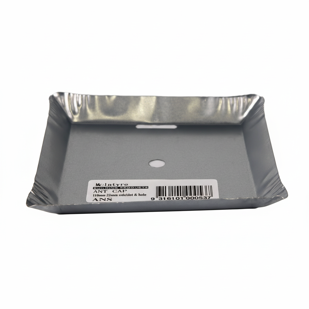 McIntyre Galvanised Ant Cap 110mm x 110mm (With Slot and Hole)