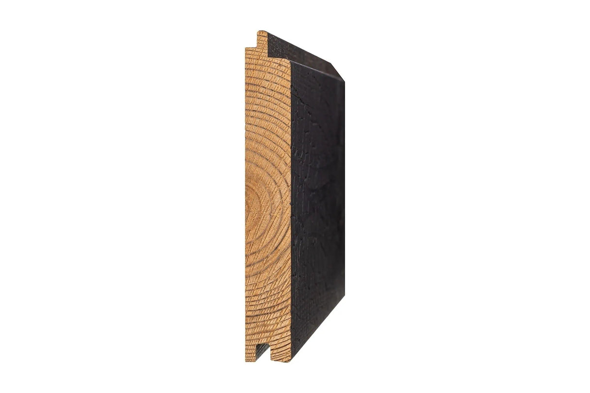 Thermory® Ignite Spruce C24 Cladding Black 131 x 20mm