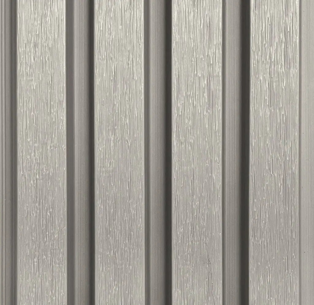 WoodEvo 186mm Composite Castellated Cladding Board Silver Grey