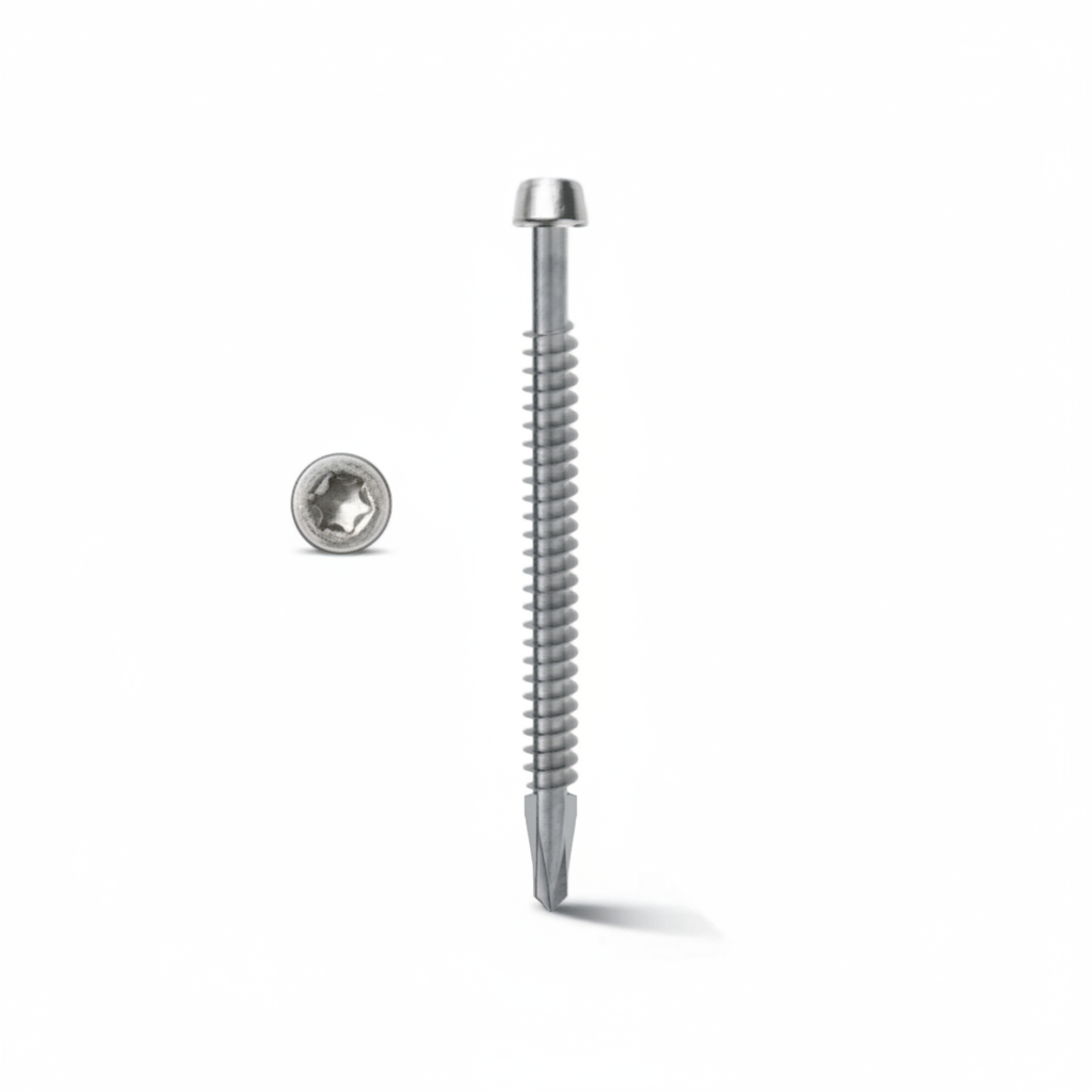 WoodEvo 12g x 45mm Advanced Metal Screws 410 Stainless Steel 100 Pack