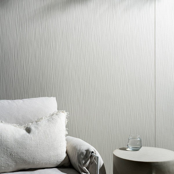 James Hardie brushed concrete fibre cement cladding on display wall