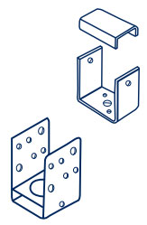 McIntyre® Bolt On Post Anchor Galvabond