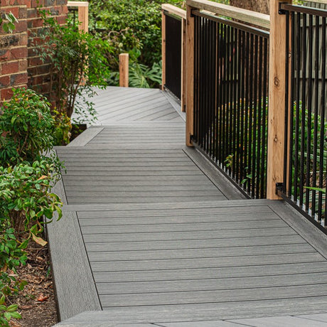 WoodEvo 138x23mm 5.4m HOME Composite Decking Grooved Charcoal