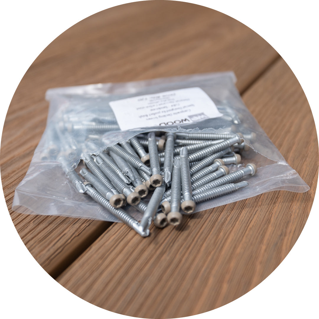 WoodEvo 45mm Metal Coloured Screws 100pcs