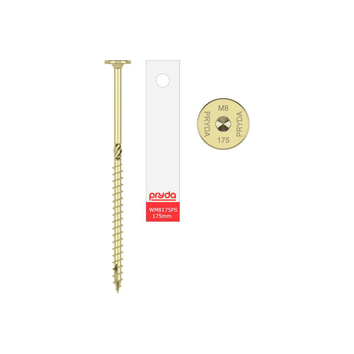Pryda Compliance Tag for FastFix Framing Screws M8 x 175mm (50 Pack)