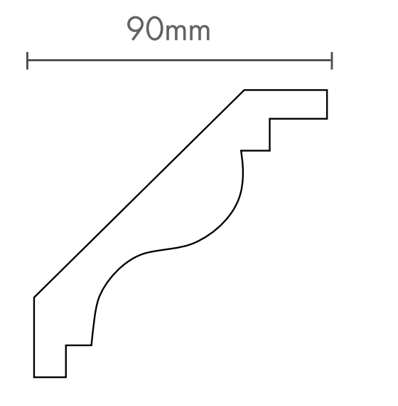 Knauf Sydney 90mm Plaster Cornice