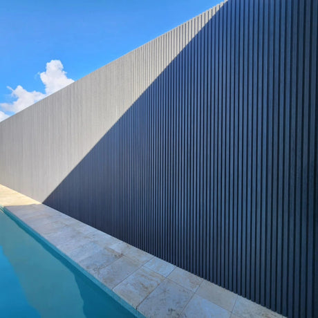 WoodEvo 186mm Composite Castellated Cladding Board Dark Grey