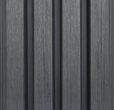 WoodEvo 186mm Composite Castellated Cladding Board Dark Grey