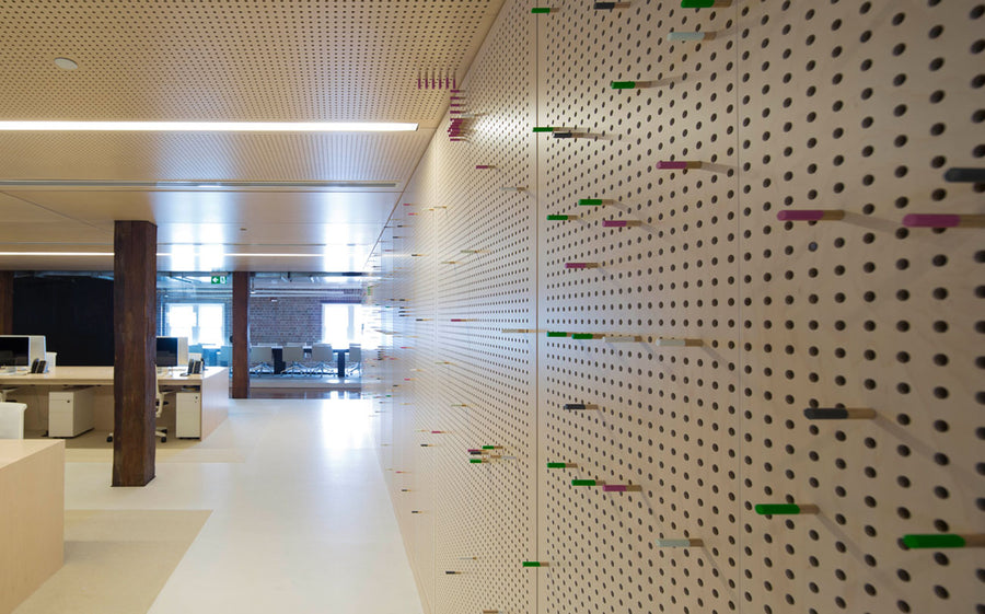 Ansarada office plywood panel interior