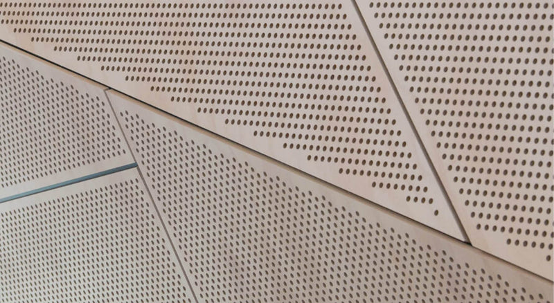 Perforated plywood acoustic panels
