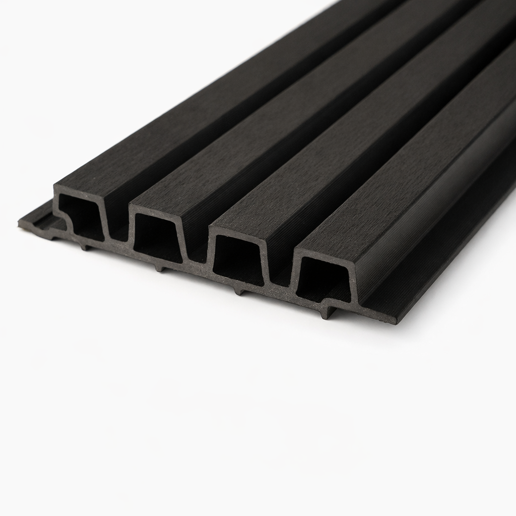 WoodEvo 186mm Composite Castellated Cladding Board Black