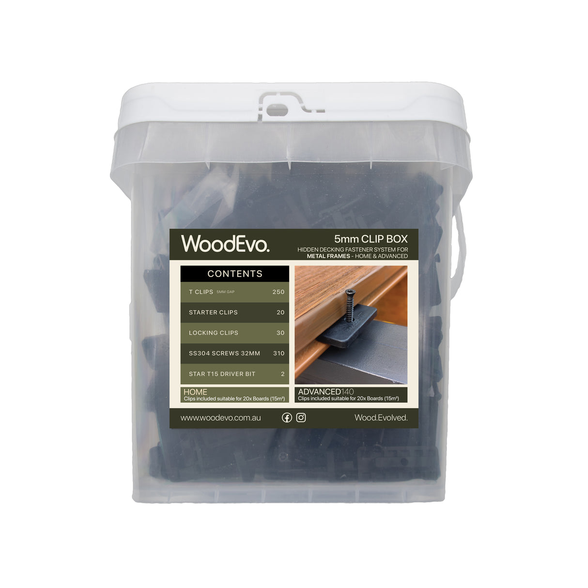 WoodEvo 5mm HOME Metal Clip Box