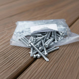 WoodEvo 12g x 45mm Advanced Metal Screws 410 Stainless Steel 100 Pack